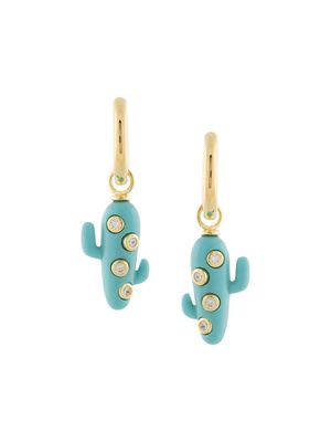 Eshvi cactus-charm earrings - Blue