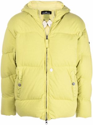 Stone Island Shadow Project Compass patch hooded padded jacket - Green