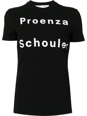 Proenza Schouler White Label logo-print short-sleeved T-shirt - Black