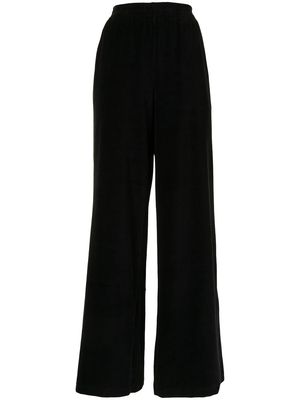 Ground Zero velvet wide-leg trousers - Black