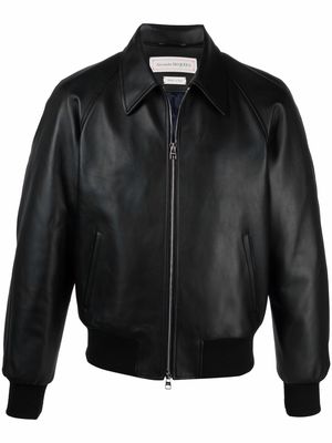 Alexander McQueen panelled blouson jacket - Black