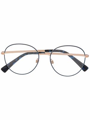 Valentino Eyewear Rockstud round-frame glasses - Gold