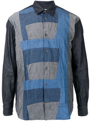 Comme Des Garçons Shirt colour-block cotton shirt - Blue