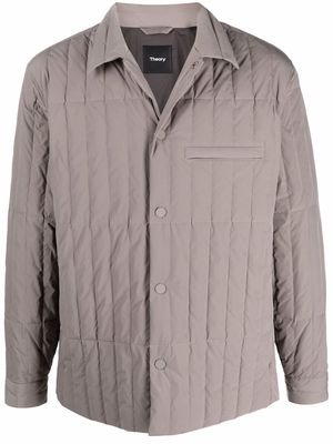 Theory collared puffer jacket - Grey