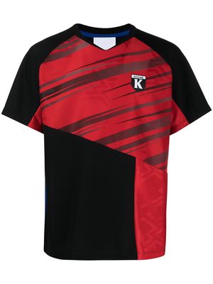 Koché logo colour-block T-shirt - Red