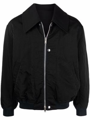 Jil Sander detachable-collar bomber jacket - Black