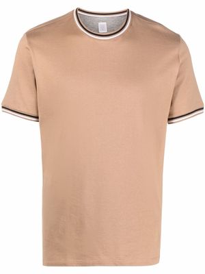 Eleventy round neck short-sleeved T-shirt - Brown