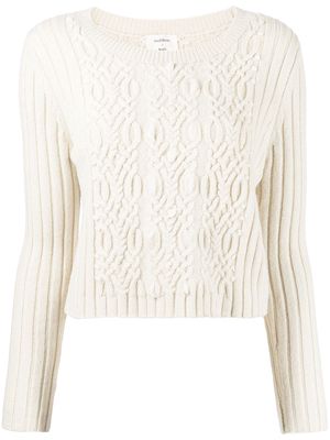 Onefifteen X Beyond The Radar cable knit jumper - White