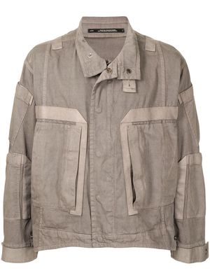 Julius oversized multi-strap blouson jacket - Grey