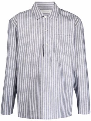 Mackintosh MILITARY striped shirt - Blue