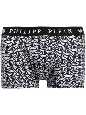 Philipp Plein hexagon logo-print boxers - Black