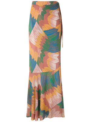 Amir Slama Cocar wrap skirt - Multicolour