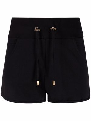 Balmain logo print knit shorts - Black
