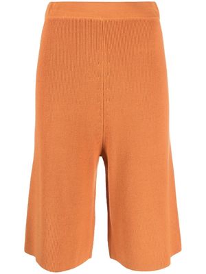 12 STOREEZ knitted knee-length shorts - Orange