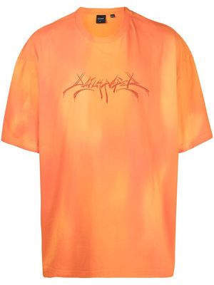 Daily Paper logo-embroidered cotton T-shirt - Orange