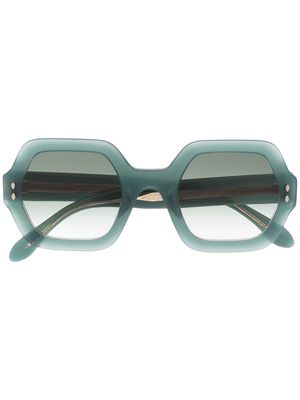 Isabel Marant Eyewear polished oversize-frame sunglasses - Green
