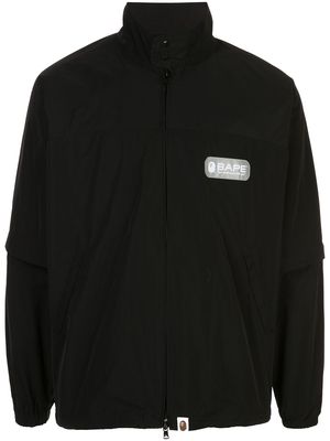 A BATHING APE® logo print bomber jacket - Black