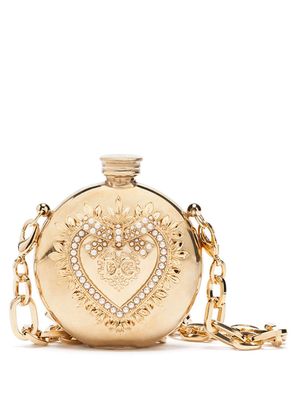 Dolce & Gabbana logo-plaque crossbody bag - Gold