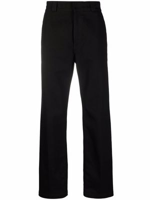 LOEWE contrast-stitch straight-leg trousers - Black