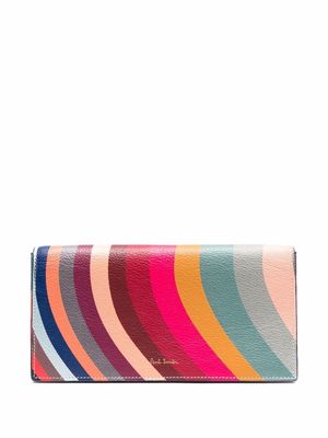 PAUL SMITH swirl-print leather wallet - Pink