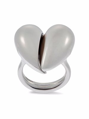 Jacqueline Rabun Black Love large ring - Silver
