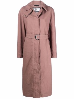 Diesel oversize cotton trench coat - Pink