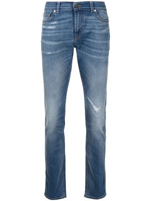 7 For All Mankind distressed-finish jeans - Blue