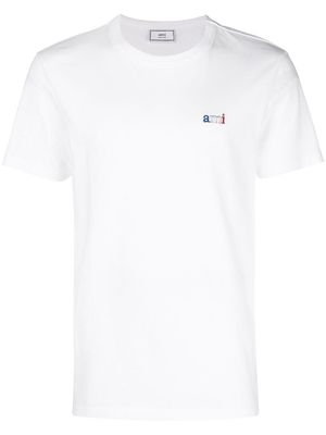 AMI Paris T-Shirt With Ami Embroidery - White