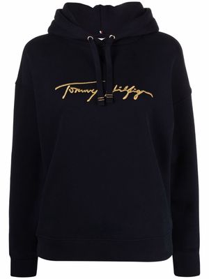 Tommy Hilfiger logo print hoodie - Blue