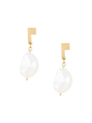 Hsu Jewellery pearl drop earrings - Gold