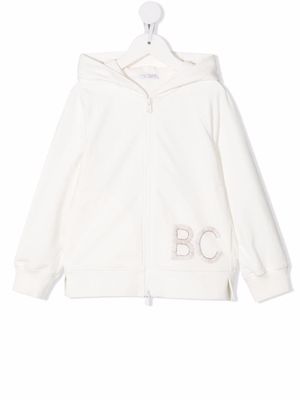 Brunello Cucinelli Kids 'BC' logo hoodie - White