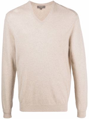 N.Peal V-neck cashmere jumper - Neutrals