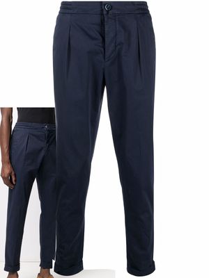 Kiton pleated tapered trousers - Blue