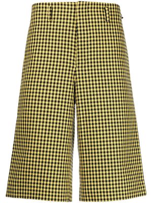 Comme Des Garçons Homme Plus houndstooth check tailored shorts - Yellow