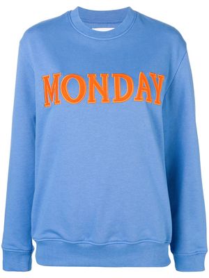 Alberta Ferretti Monday patch sweatshirt - Blue