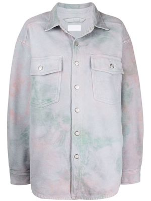 John Elliott oversized felt shirt jacket - Purple