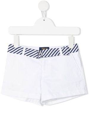 Ralph Lauren Kids belted cotton-blend shorts - White