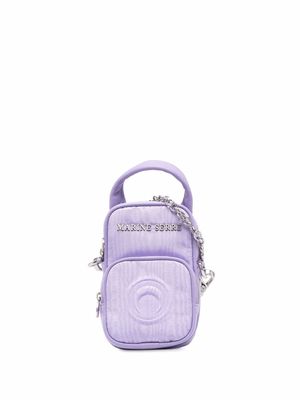 Marine Serre Two-Pocket mini bag - Purple