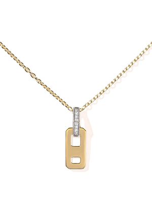 AS29 18kt gold diamond DNA micro pendant necklace