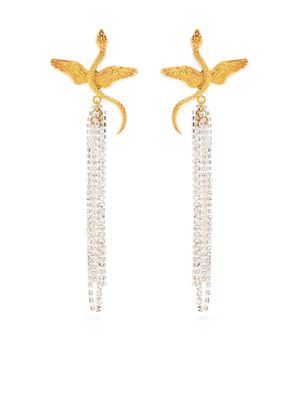 Natia X Lako Snake crystal-embellished earrings - Gold
