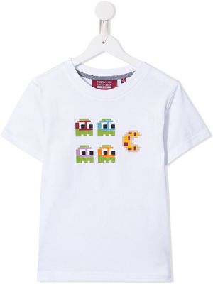 Mostly Heard Rarely Seen 8-Bit Pacman pizza T-shirt - White