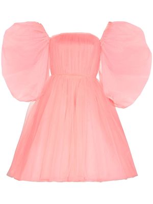 ANOUKI puff-sleeves A-line dress - Pink