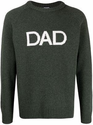 Ron Dorff Dad-print Nordic knitted jumper - Green