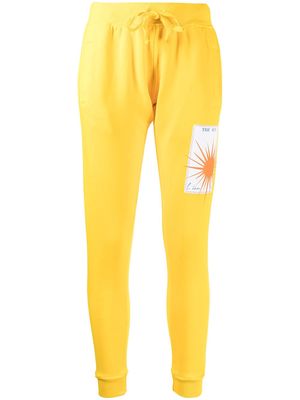 La Detresse logo-patch cotton-blend track trousers - Yellow