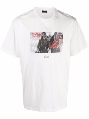 Throwback. graphic-print cotton T-shirt - White