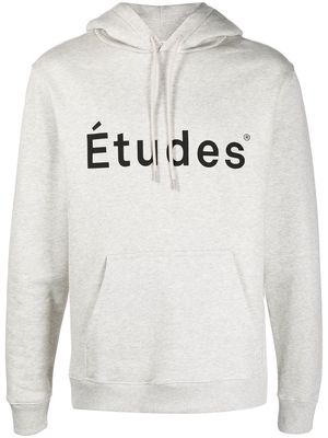 Etudes logo-print hoodie - Grey