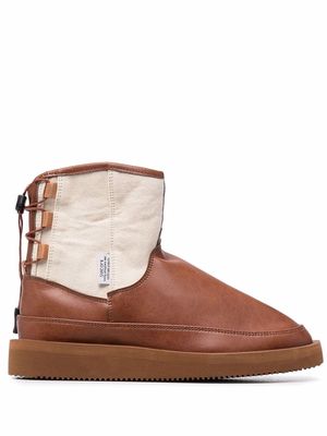 Suicoke leather panelled ankle boots - Brown