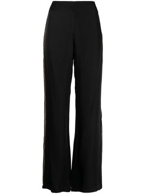 Baruni x Ramadan side-stripe wide-leg trousers - Black