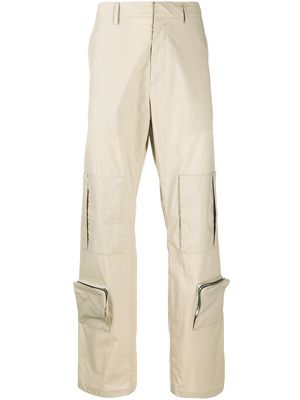 Marcelo Burlon County of Milan multiple pockets straight trousers - Neutrals