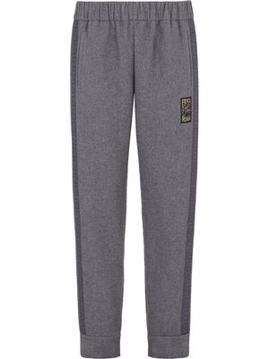 Fendi logo-patch track pants - Grey